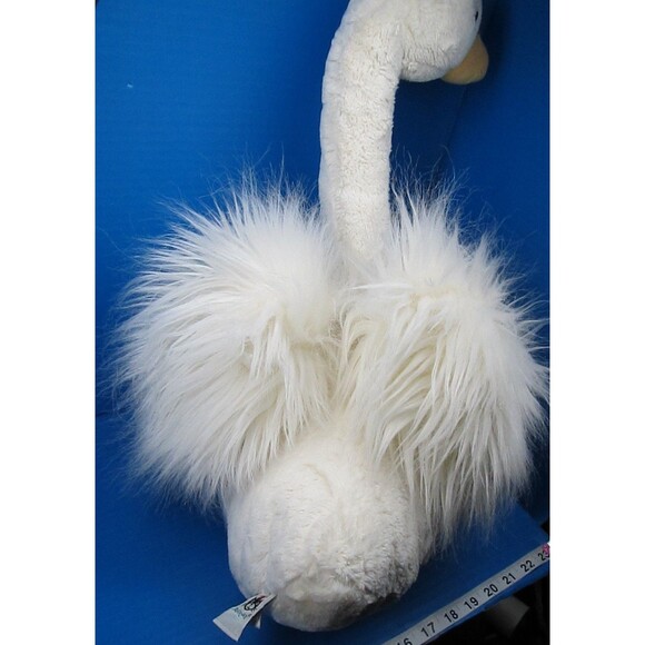 Jellycat PETITE Fuzzy White SOLANGE SWAN (Retired) 19” Plush Stuffed Animal - Picture 5 of 12